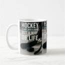 Search for hockey is life mugs Goalie