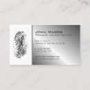 Search for fingerprint business cards Investigation