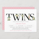 Search for floral twins baby shower invitations Watercolor flowers