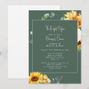 Search for sunflower rehearsal dinner invitations Green