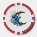 Recherche de papillon jetons poker Blanc