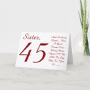 Search for 45th birthday cards Sister