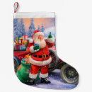 Search for classic car christmas stockings Santa claus
