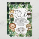 Search for two wild boy birthday invitations Jungle