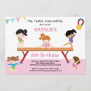 Search for gymnastics birthday invitations Girly