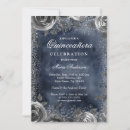 Search for silver quinceanera invitations Elegant