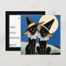 Search for black cat halloween invitations Vintage
