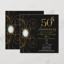 Search for gold and black 50th anniversary invitations Elegant