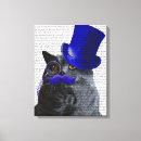 Search for blue grey canvas prints Cat