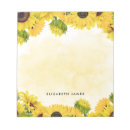 Search for watercolor sunflower notepads Sunflowers