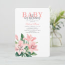Search for pink lily invitations Baby in bloom