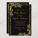 Search for black baby girl shower invitations Gold