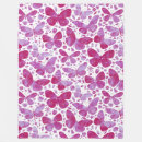 Search for pink watercolor fleece blankets Butterfly
