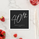 Search for 40th birthday napkins Chic