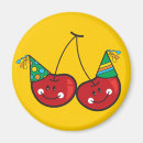 Recherche de cerises rouges magnets Drôle