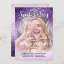Search for lilac sweet 16 invitations Sparkly sparkles