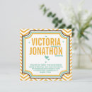 Search for mint and yellow wedding invitations For her