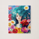 Recherche de fleurs boho puzzles Rose