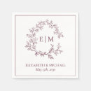 Search for burgundy wedding napkins Calligraphy