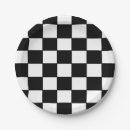 Search for black and white checkered paper plates Racing