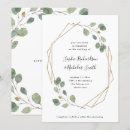 Search for geometric greenery wedding invitations Gold