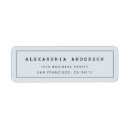 Search for black and blue return address labels Minimalist