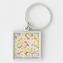 Search for purple flower pattern keychains Summer