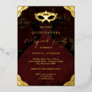 Recherche de masque rouge invitations Quinceanera