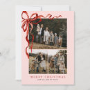Search for pink christmas cards Red bow