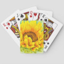 Search for sunflower painting playing cards Watercolor