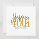 Search for forty and fabulous 40th birthday cards Gold