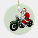 Search for santa on motorcycle ornaments Vintage