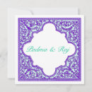 Search for purple and turquoise wedding invitations Vintage