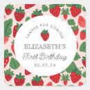 Search for strawberry birthday stickers Plaid