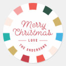 Search for colorful pattern stickers Merry christmas
