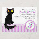 Search for black kitten birthday invitations Cartoon