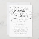 Search for swirls bridal shower invitations Black and white