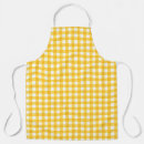 Search for yellow gingham aprons White