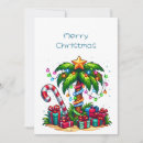 Search for beach scene christmas cards Palm tree