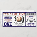 Recherche de baseball 1ans anniversaire invitations Première année