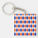 Recherche de jacquard porteclés Orange et bleu