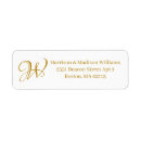 Search for elegant gold monogram return address labels Minimalist