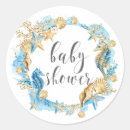 Search for blue coral reef stickers Baby shower