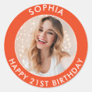 Search for red happy birthday stickers Simple