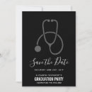 Search for graduation party save the dates Black and white