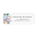 Search for pink hydrangea return address labels Floral