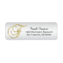 Search for monogram f return address labels Monogrammed