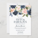 Search for blush pink 50th birthday invitations Floral
