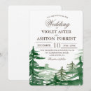 Search for fir tree wedding invitations Watercolor
