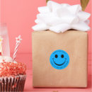 Search for blue face stickers Smiling